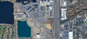 Recent Google Maps aerial imagery of the same property fully built out